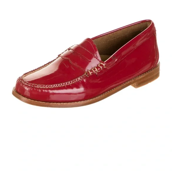 G.H. Bass & Co. Red Leather Loafers - Picture 7 of 8